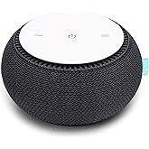 SNOOZ Smart White Noise Sound Machine - Real Fan Inside for Non-Looping White Noise, Sleep Aid for Adults, Travel, Sleeping, Bedroom, Portable, Baby Registry Essential - Charcoal