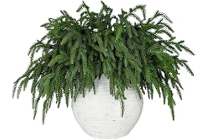 LZNPA 12 Pcs Realistic Christmas Pine Branches Natural Droopy Soft Bendable Artificial Pine Stems Picks Lifelike Greenery Stems for Vases Cedar Wreaths Garland Outdoor Indoor Christmas Decorations