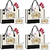 Christian Gifts for Women, Canvas Tote Bag with Makeup Bag