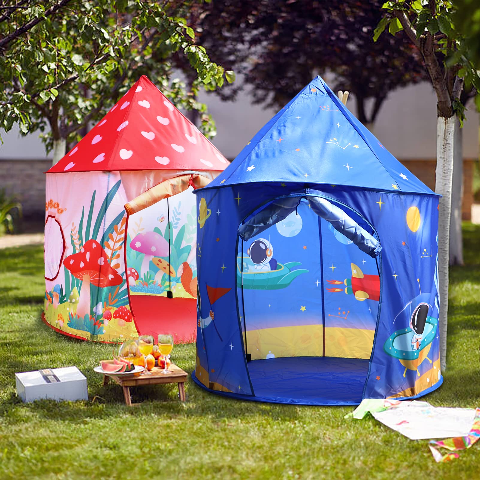 Mushroom Kids Play Tent Space Themed Indoor Play Children House for Boys and Girls (Mushroom)
