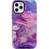 Casely iPhone 12/12 Pro Case | Tie Dying Over You | Purple Marble | Bold Protective Design | Compatible with MagSafe