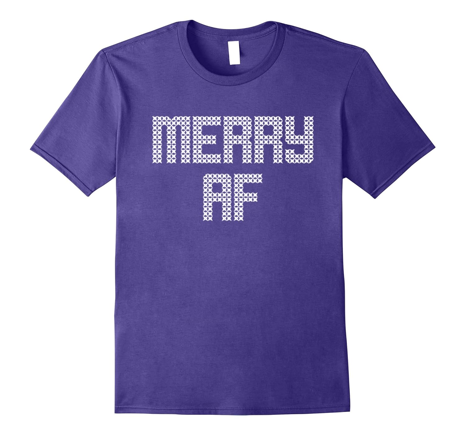 Merry AF Funny Ugly Christmas Sweater Shirt Xmas Tee Top-Rose