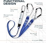 Portwest FP51 Safety Lanyard Double Webbing with Shock Absorber 1.8m view 2