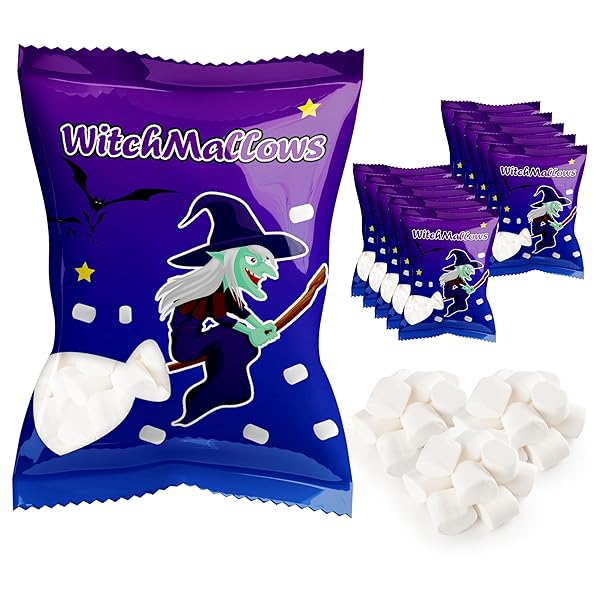 4E’S NOVELTY 24 PACK HALLOWEEN MINI MARSHMALLOWS INDVIDUALLY...