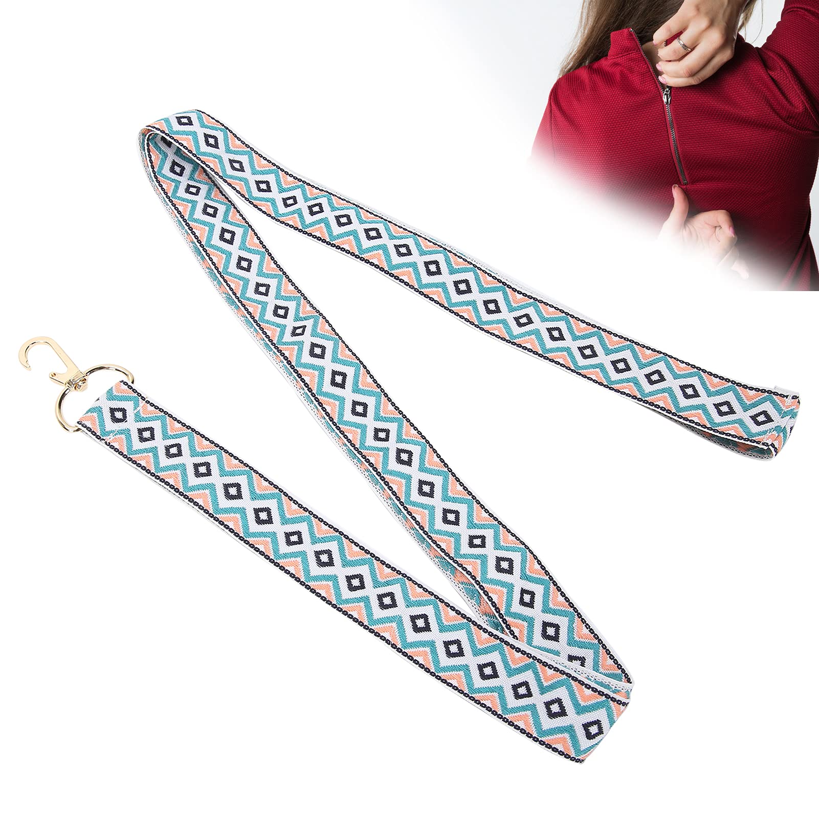 YUYTE Zip Puller, Zip Assistant for Women, Soft and Strong Fabric | Elegant and Beautiful Design, Back Zipper Puller for Dress and Boots 30.3in