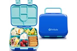 Fimibuke Bento Snack Containers, 32OZ Bento Box for Kids Toddler Lunch Box for Daycare, 6-Compartment Leak-Proof Lunchable Food Container for School Sports Travel, BPA-Free, Microwave, Dishwasher Safe