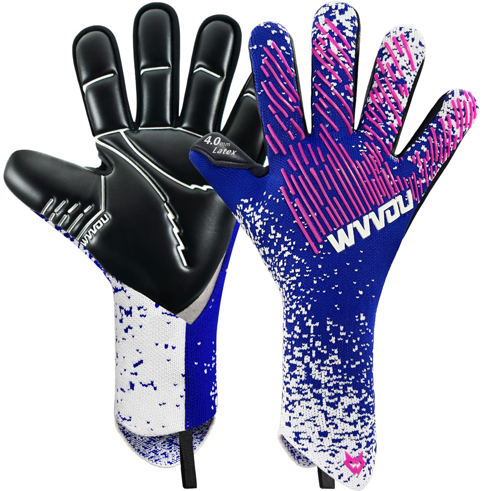 Photo 1 of WVVOU Soccer Goalie Gloves Youth Adults, High Performance Goalkeeper Gloves, Breathable Soccer Gloves, 4+3mm Super Grip for The Toughest Saves
