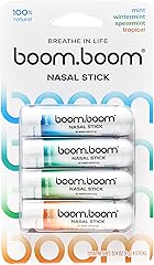 BoomBoom Nasal Stick | Vapor Flow Technology | Cool Refreshing Sensation | Natural Mood Boost | Simple Ingredients | Essentia