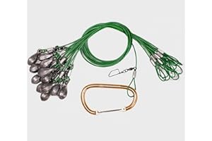 Lifetime Decoys Texas Rig 2.5ft 3oz Tangle-Free PVC Coated Steel Cable with Carabiner for Duck Decoy Rigs, Decoy Anchors for Duck Hunting