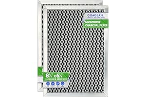 BAGEAN Microwave Charcoal Filter 8.7” x 6.23”- JX81B WB02X10733 Fits GE Microwave Filter Replacement- Carbon Charcoal Filters for Kitchen Air - Hood Vent Filters Absorbs Odors & Freshens the Air (2-Pack)