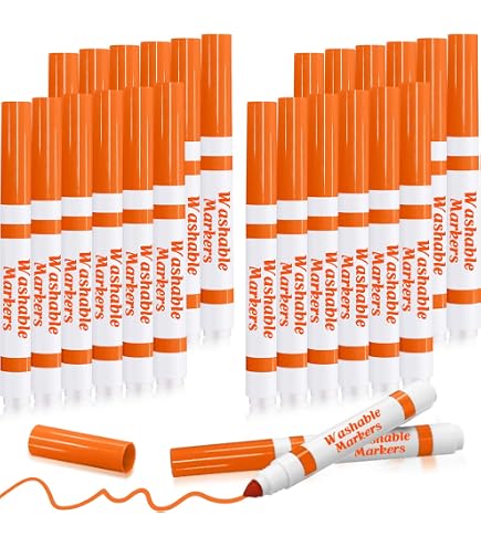 Amazon.com: Crayola Washable Markers - Orange (12ct), Kids Broad