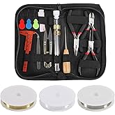 D-FLIFE Jewelry Making Supplies Kit with Jewelry Tools, Jewelry Wires and Jewelry Findings for Jewelry Repair and Beading (23pcs)