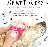 Bugalugs Bath Brush for Dogs & Cats - Wet or Dry Grooming Brush view 2