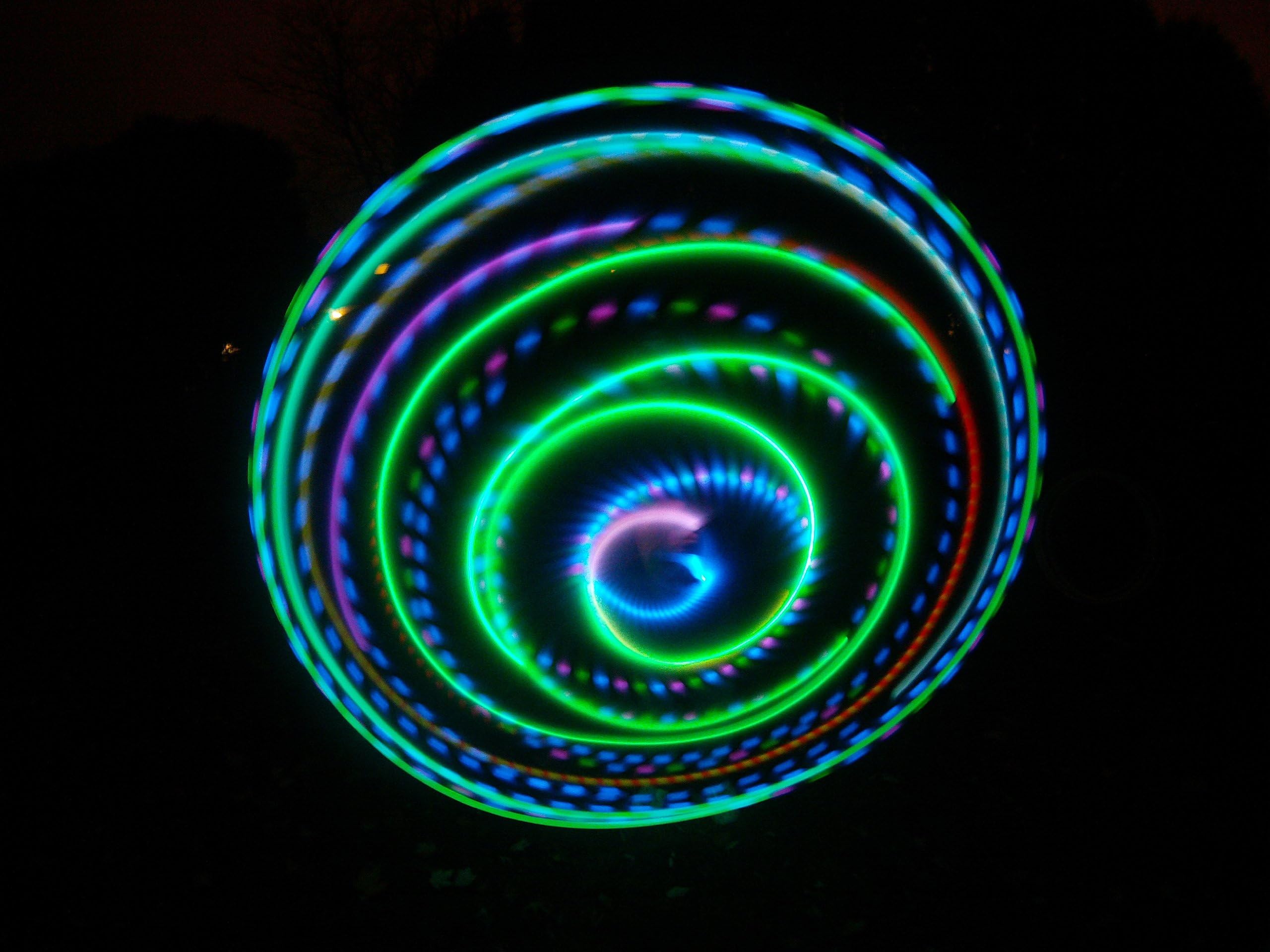 36 - 12 Strobing/Color Changing/Solid Color LED Hula Hoop - Neon Paradise by Electric LifeStylz