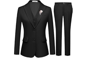 Kelyaa Women's 3 Pieces Suit Lady's 2 Buttons Business Casual Office Outfits Slim Fit Blazer Jacket Vest Pants Set