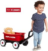 Radio Flyer Push & Pull Walker Wagon with Teddy Bear Red view 5