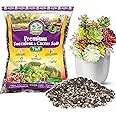 DUSPRO Succulents Soil Potting Mix – 7 in 1 Ingredients Well-Draining, Nutrient-Rich Cactus Potting Soil for Succulents and Cacti, Indoor & Outdoor Use, Ready to Use, Supports Healthy Root Growth, 1QT