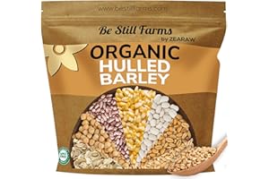 Be Still Farms Organic Hulled Barley Grain (2.8lb) - Whole Barley Groat Seed Bulk - Great for Soup, Flour, Cereal, Home Brewing, Grinding - High in Fiber | USA Grown | USDA Certified | Vegan | Non-GMO