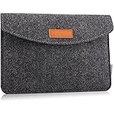MoKo 9-11 Inch Felt Tablet Sleeve Bag Carrying Case Fits with New 11-inch iPad Air M2, New 11-inch iPad Pro M4, iPad 10th Gen 10.9, iPad 9/8/7th 10.2, iPad Air 5/4th 10.9, iPad 9.7 - Dark Gray