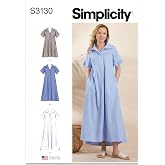 Simplicity S3130 Women's Loose-Fitting Pullover Collared Dress Sewing Pattern, Sizes 6-14