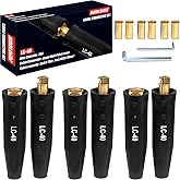 Welding Lead Connectors, 3 Pack LC-40 Welding Cable Connector, Positive Cam Twist-Lock Insulated Connector Pair(Male/Female), Welder Lead Connectors, Welder Cable Connectors, Welding Lead Ends