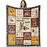 Whasnrt German Shepherd Gifts for Women, German Shepherd Mom Throw Blanket 60"X50", Shepherds Dog Decor for Shepherds Lovers Gifts