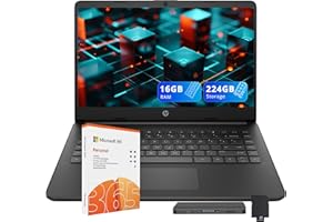HP Stream 14" HD BrightView Laptop, Intel Celeron N4120, 16GB RAM, 224GB Storage (64GB eMMC+160GB Docking Station Set), Intel