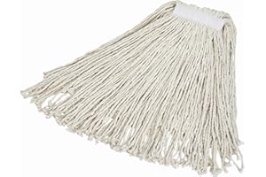 Rubbermaid Commercial FGV11800WH00 Economy Cut-End Cotton Wet Mop Head, 1-inch Headband, 24-Ounce, White