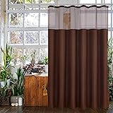 Gibelle Waffle Weave Shower Curtain with Mesh Top