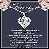 Sistble Valentines Day Gifts for Women Teens, Heart Necklace I Love You Gifts for Daughter Mom Wife Girlfriend Gold Infinity Necklace Birthday Gift Ideas Anniversary Mothers Day Christmas Gift Jewelry