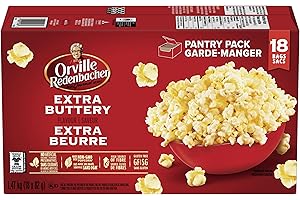 Orville Redenbacher Microwave Popcorn, Extra Buttery, Red, 81.94 g (Pack of 18)