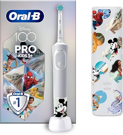Oral-B Pro Kids Electric Toothbrush Disney Edition 2 Modes 1 Head Case UK Plug