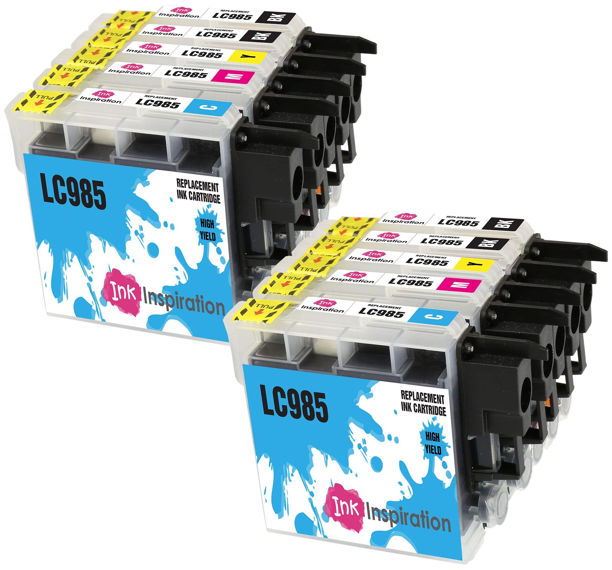 Ink Inspiration® Replacement for Brother LC985 Ink Cartridges 10-Pack, Use with Brother DCP-J315W DCP-J125 DCP-J140W DCP-J515W MFC-J415W MFC-J220 MFC-J265W MFC-J410