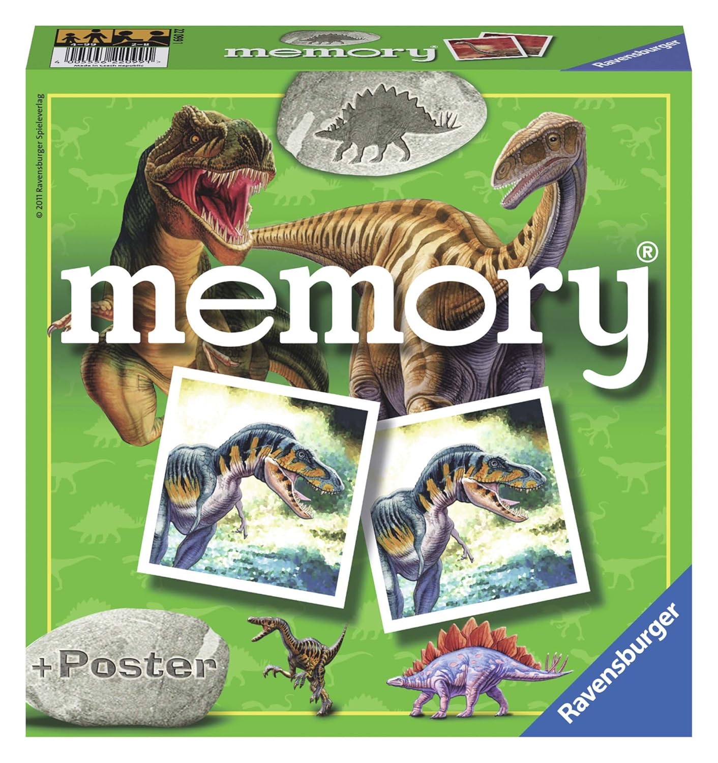 Ravensburger- Dinosaurier Memory, diseño Dinosaurios, Multicolor ...