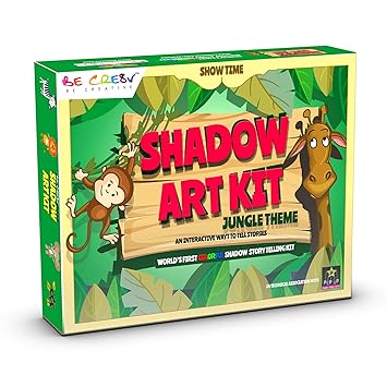 Be Cre8v DIY Jungle Shadow Art Story Telling Theatre Set Full kit for Boys and Girls Over 4 Years