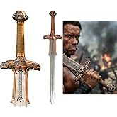 FORGE HIDE-Conan The Barbarian Sword &ndash; Atlantean Swords | Bronze Fittings &amp; Leather Sheath - Viking Northman Sword | Gift for Him, Christmas, Viking Gifts