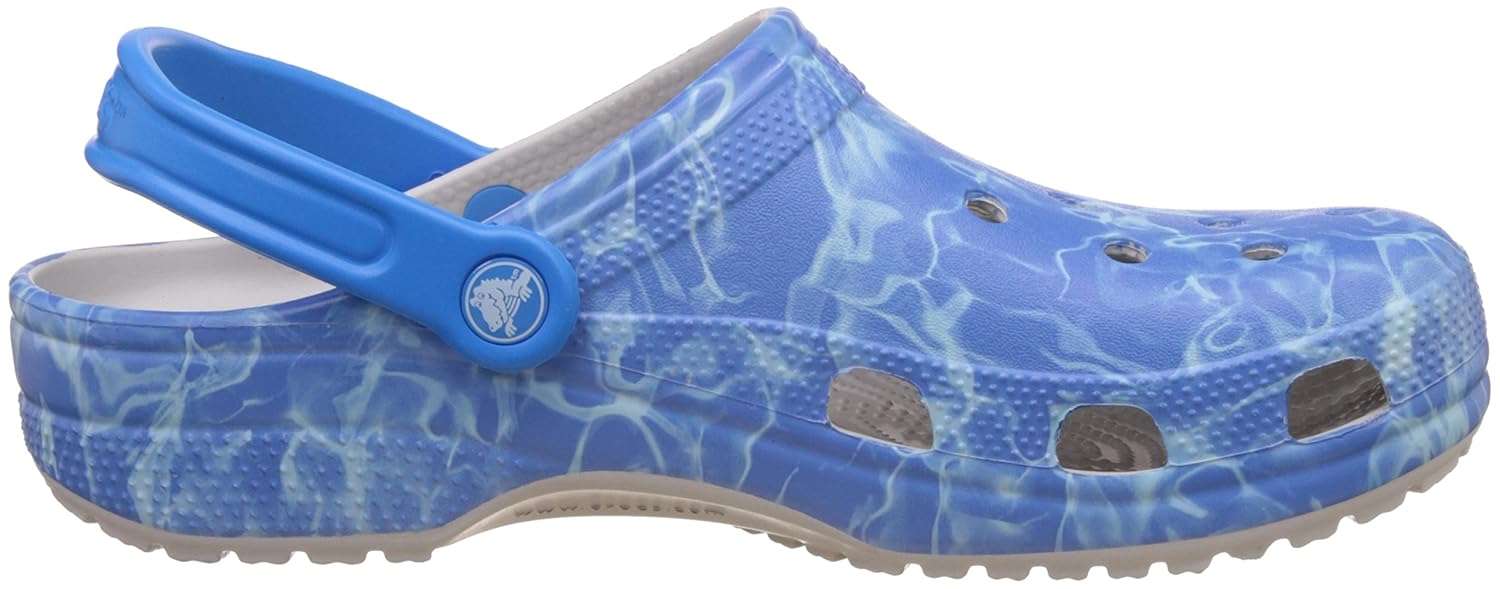 crocs unisex classic water graphic clogs and mules