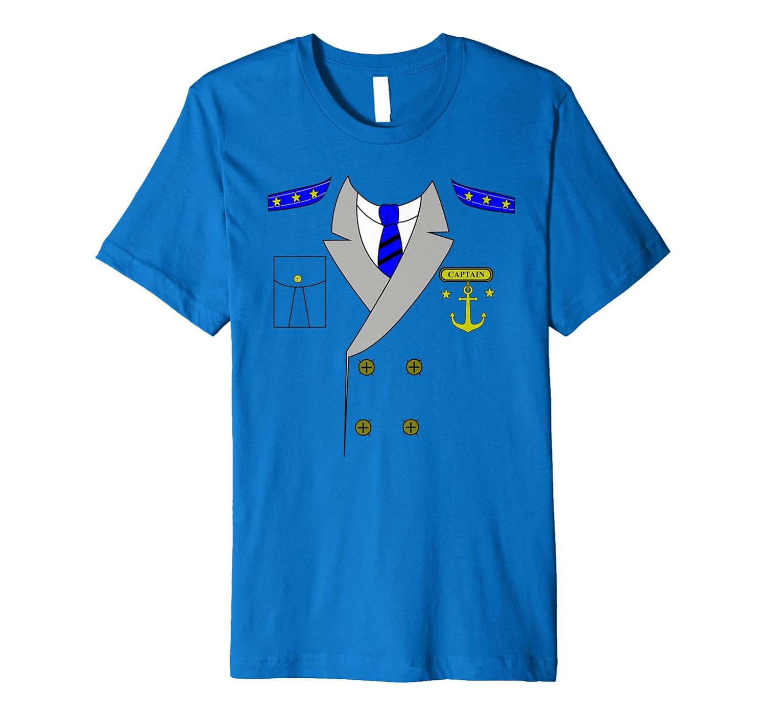 Boat Captain Uniform Costume T-Shirt | Halloween Shirt-ANZ