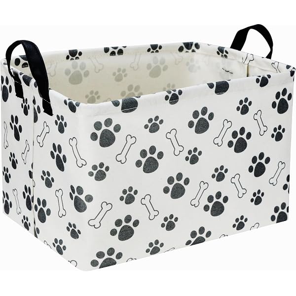 Canvas Storage Bin With Frog Design - Collapsible Rectangular Basket With Handles, 15x11x9.5 Inches