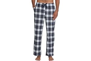 DOCKERS Mens Pajama Pants Mens PJ Pants Fuzzy Lounge Pant Plaid Soft Fleece Pajama Bottoms