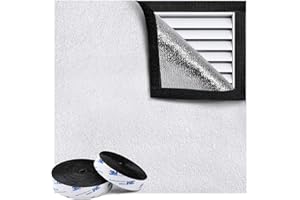 EcoBrisa Attic Fan Cover 36 * 48" Whole House Ceiling Insulation Shutter Seal Cover Self Adhesive Reusable Attic Armour Attic Fan Cover Window Insulation for Winter