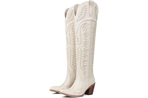 CELNEPHO Cowboy Boots For Women Over The Knee Western Boots With Classic Embroidered Chunky Heel Slip On Zipper Square Toe Fashion Cowgirl Thigh High Boots For Women