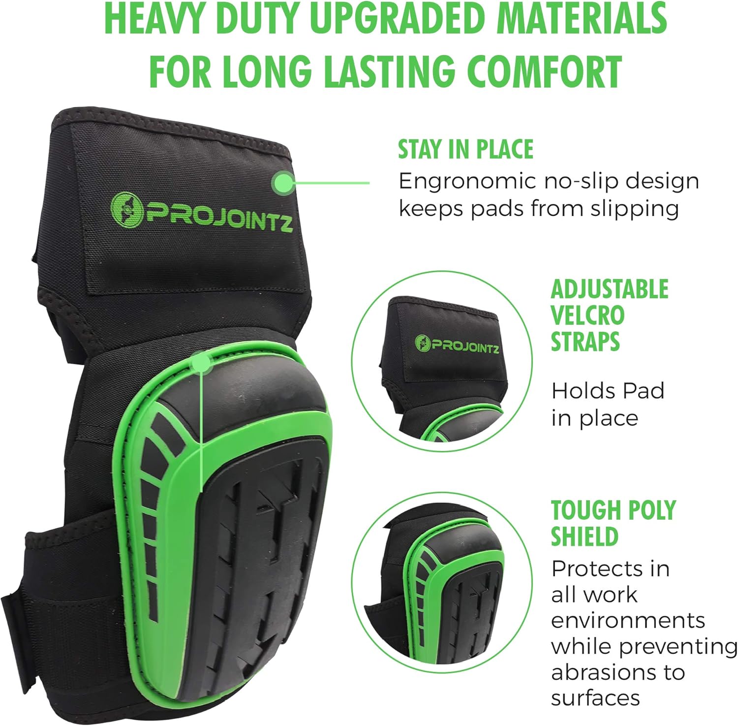 Knee Pads for Work - Professional Gel Knee Pads Heavy Duty for Construction, Flooring, Gardening and Cleaning. Best style knee pads for comfort, protection and durability.… - - 