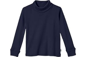CITY THREADS Made in USA Turtleneck 100% Cotton for Boys and Girls in Basic Colors for Kids School Base Layering