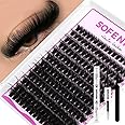 SOFENIDA Lash Clusters Kit 80D Lash Clusters Kit 10-18mm Volume Eyelash Clusters D Curly Cluster Eyelash Extensions 3D Wispy 