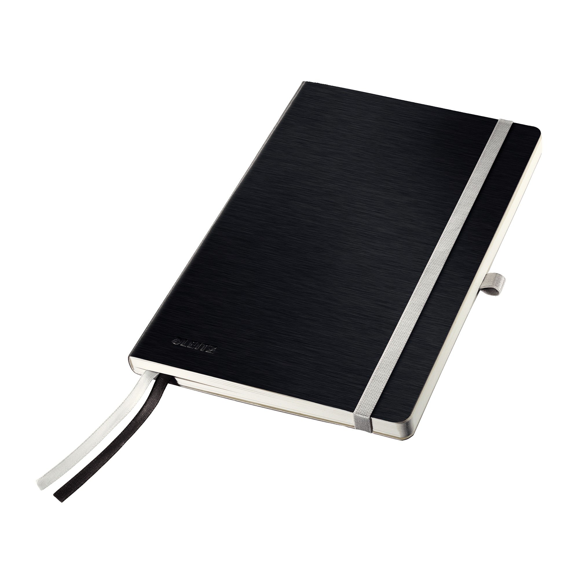 Leitz A5 Soft Cover, Satin Black (80 Sheets Squared Paper, with 2 Bookmarks, 100 gsm Ivory Paper, Style Range) โ image 1