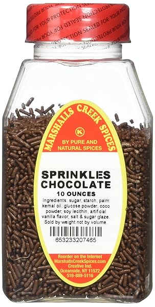 MARSHALLS CREEK KOSHER SPICES SPRINKLES CHOCOLATE 10 OZ
