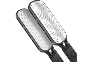 Antonki Foot File for Dead Skin, Double Sided Callus Remover for Feet, Metal Foot Scrubber for Cracked Heel, Professional Foot Scraper Rasp Pedicure Tool to Remove Hard Skin - 2 in 1 Foot File