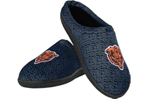 FOCO NFL mens Poly Knit Cup Sole Slipper