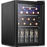 West Bend Beverage Cooler Refrigerator 15 Wine Bottle/60 Can Capacity, Glass Door, 17-Inch Wide Freestanding, Adjustable Thermostat Control, 1.6-Cu.Ft, Slate Blue on Fridge.com